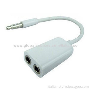 3.5mm male to 2*3.5 female audio splitter cable for iPhone